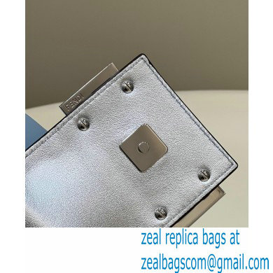 Fendi leather Cookie Mini Hobo Bag Light Blue 2022 - Click Image to Close