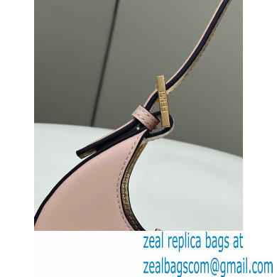 Fendi leather Cookie Mini Hobo Bag Pale Pink 2022 - Click Image to Close