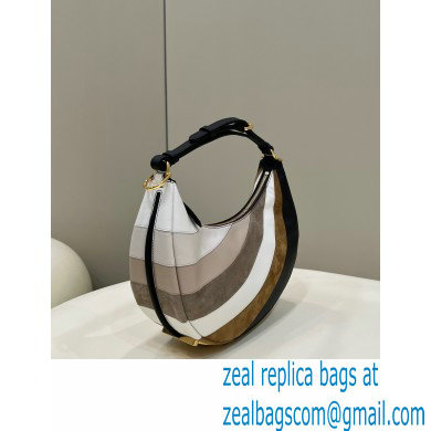 Fendi leather Fendigraphy Small Hobo Bag with beige and brown inlay 2022 - Click Image to Close