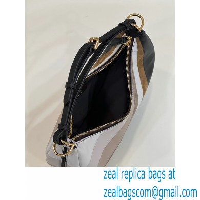 Fendi leather Fendigraphy Small Hobo Bag with beige and brown inlay 2022 - Click Image to Close