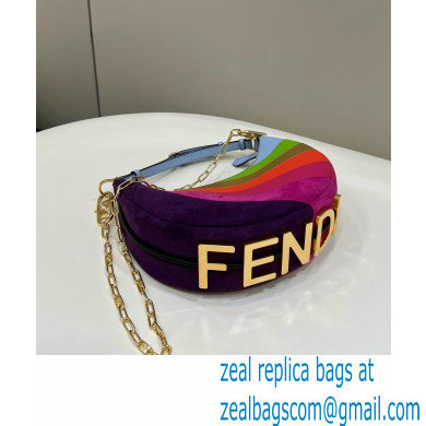 Fendi leather Fendigraphy Small Hobo Bag with multicolor inlay 2022