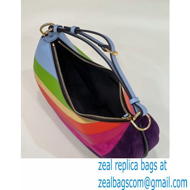 Fendi leather Fendigraphy Small Hobo Bag with multicolor inlay 2022 - Click Image to Close