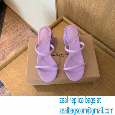 Gianvito Rossi Heel 6cm FLOREA Slip-on Mules Lavender 2022