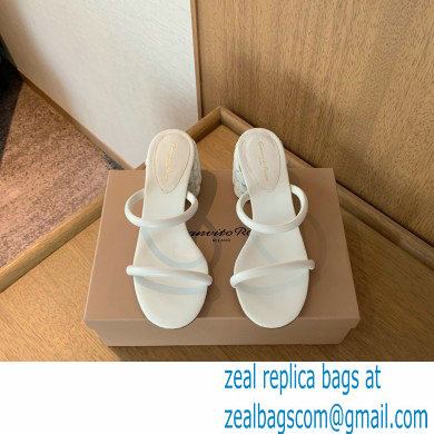Gianvito Rossi Heel 6cm FLOREA Slip-on Mules White 2022