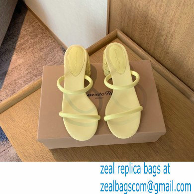 Gianvito Rossi Heel 6cm FLOREA Slip-on Mules Yellow 2022