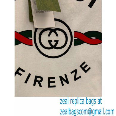 Gucci Cotton jersey 'Gucci Firenze 1921' T-shirt white 2022