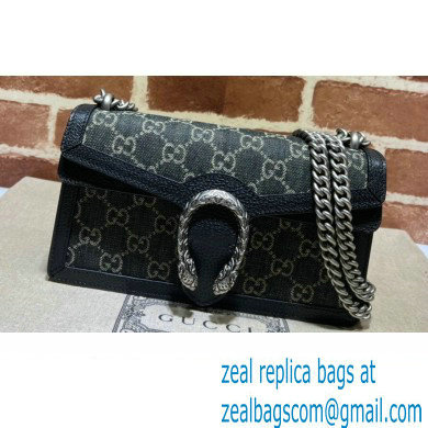Gucci Dionysus Small GG Shoulder Bag 499623 GG Denim Black 2022