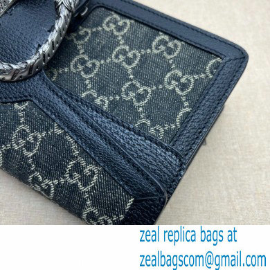 Gucci Dionysus Small GG Shoulder Bag 499623 GG Denim Black 2022