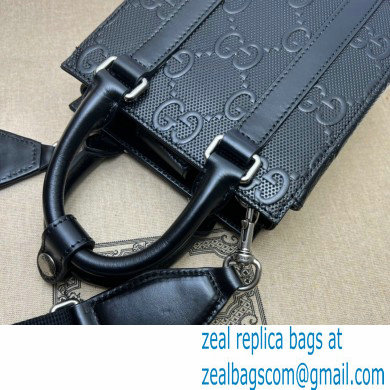 Gucci GG embossed mini tote bag 696010 Black 2022