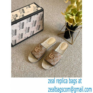 Gucci GG matelasse Canvas Espadrilles Slides 2022