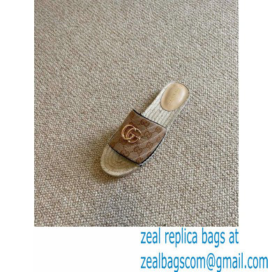 Gucci GG matelasse Canvas Espadrilles Slides 2022