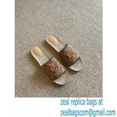 Gucci GG matelasse Canvas Espadrilles Slides 2022