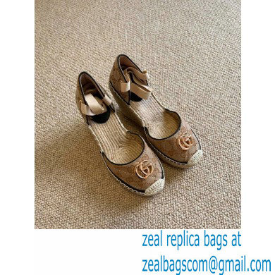 Gucci GG matelasse Canvas Platform 10cm Espadrilles 2022