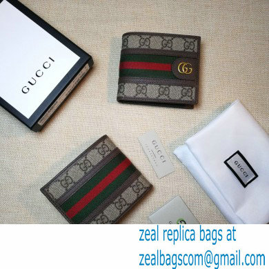 Gucci Ophidia GG wallet 597606 Brown 2022