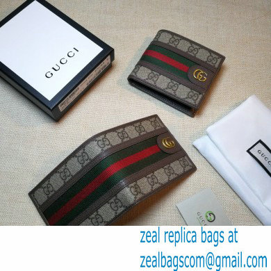 Gucci Ophidia GG wallet 597606 Brown 2022