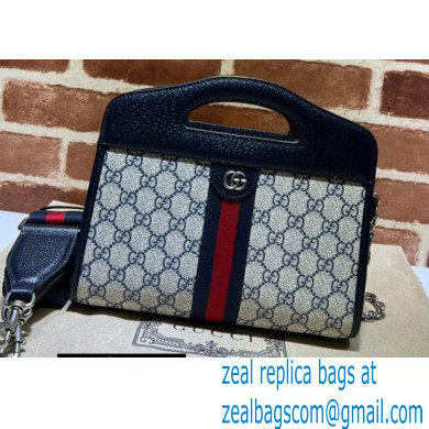 Gucci Ophidia small tote Bag with Web 693724 Blue 2022 - Click Image to Close