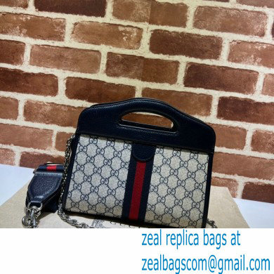 Gucci Ophidia small tote Bag with Web 693724 Blue 2022 - Click Image to Close