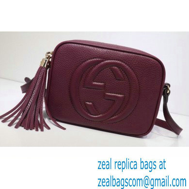 Gucci Soho Small Leather Disco Bag 308364 Burgundy - Click Image to Close