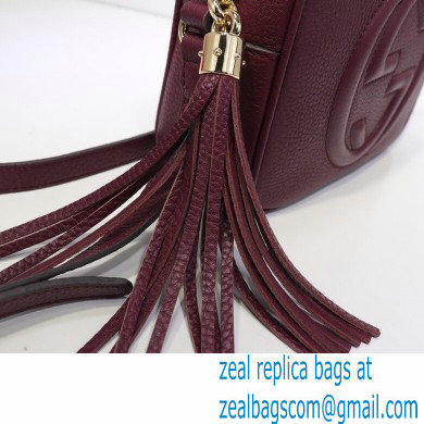 Gucci Soho Small Leather Disco Bag 308364 Burgundy - Click Image to Close