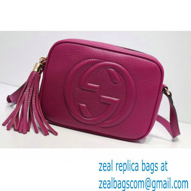 Gucci Soho Small Leather Disco Bag 308364 Fuchsia