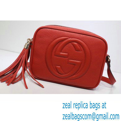 Gucci Soho Small Leather Disco Bag 308364 Orange Red