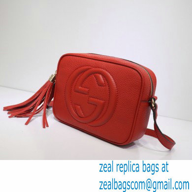 Gucci Soho Small Leather Disco Bag 308364 Orange Red