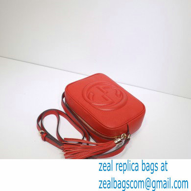 Gucci Soho Small Leather Disco Bag 308364 Orange Red