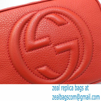 Gucci Soho Small Leather Disco Bag 308364 Orange Red