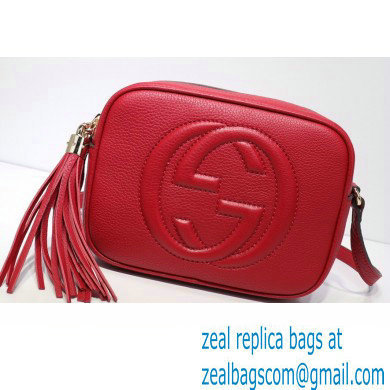 Gucci Soho Small Leather Disco Bag 308364 Red - Click Image to Close