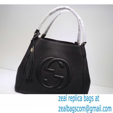 Gucci Soho Tassel Leather Shoulder Bag 282309 Black - Click Image to Close