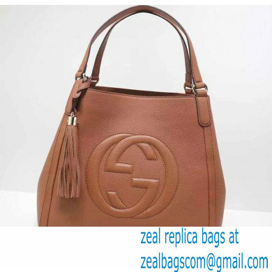 Gucci Soho Tassel Leather Shoulder Bag 282309 Brown - Click Image to Close