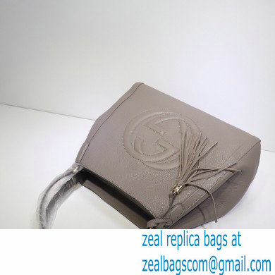 Gucci Soho Tassel Leather Shoulder Bag 282309 Etoupe - Click Image to Close