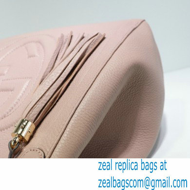 Gucci Soho Tassel Leather Shoulder Bag 282309 Nude Pink