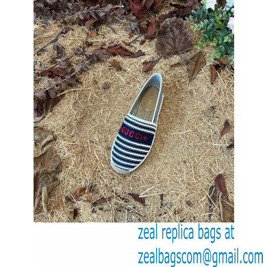 Gucci Star Stripe print Cotton Canvas Espadrilles Blue 2022