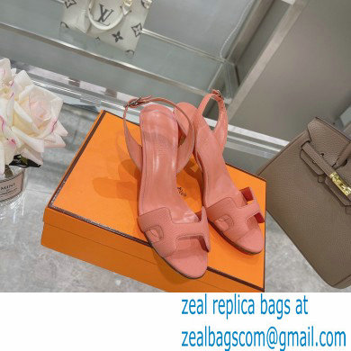 HERMES 7CM Eternite SANDALS IN EPSOM LEATHER pink