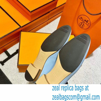 Hermes Leather royal Loafers Blue