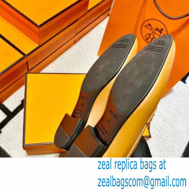 Hermes Leather royal Loafers Brown/yellow - Click Image to Close