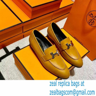 Hermes Leather royal Loafers Marron Glaise