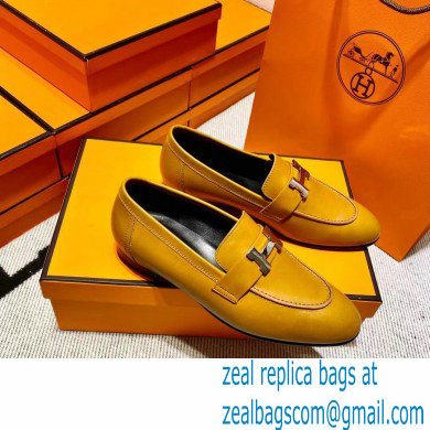 Hermes Leather royal Loafers Marron Glaise