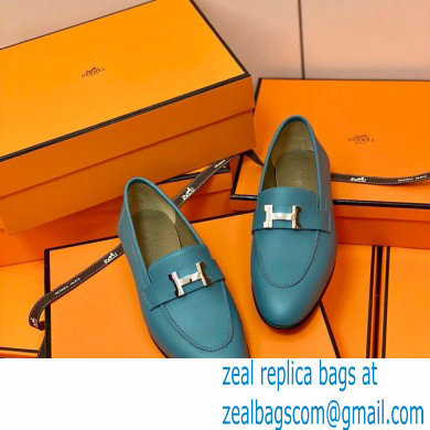 Hermes Leather royal Loafers denim blue - Click Image to Close