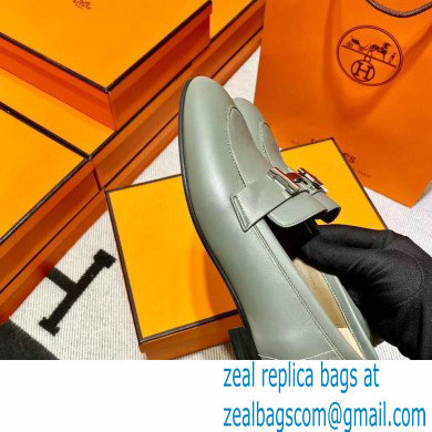 Hermes Leather royal Loafers gray