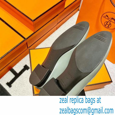 Hermes Leather royal Loafers gray