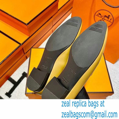 Hermes Leather royal Loafers olive green