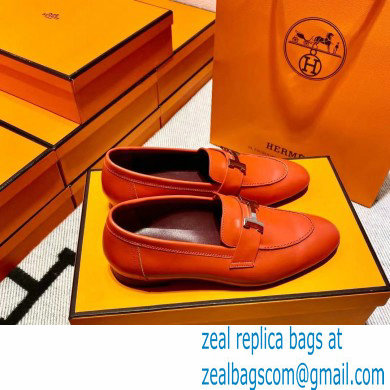 Hermes Leather royal Loafers red/burgundy