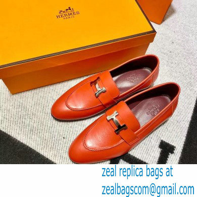 Hermes Leather royal Loafers red/burgundy - Click Image to Close