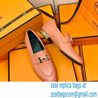 Hermes Leather royal Loafers rose - Click Image to Close