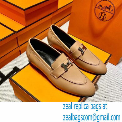 Hermes Leather royal Loafers tan