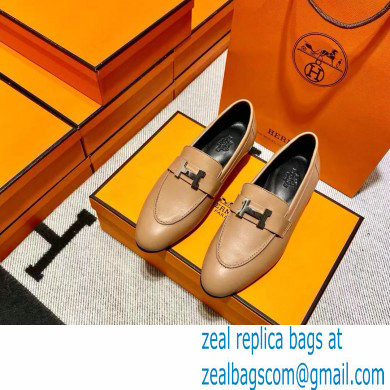 Hermes Leather royal Loafers tan