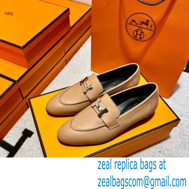 Hermes Leather royal Loafers tan