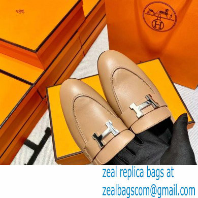 Hermes Leather royal Loafers tan